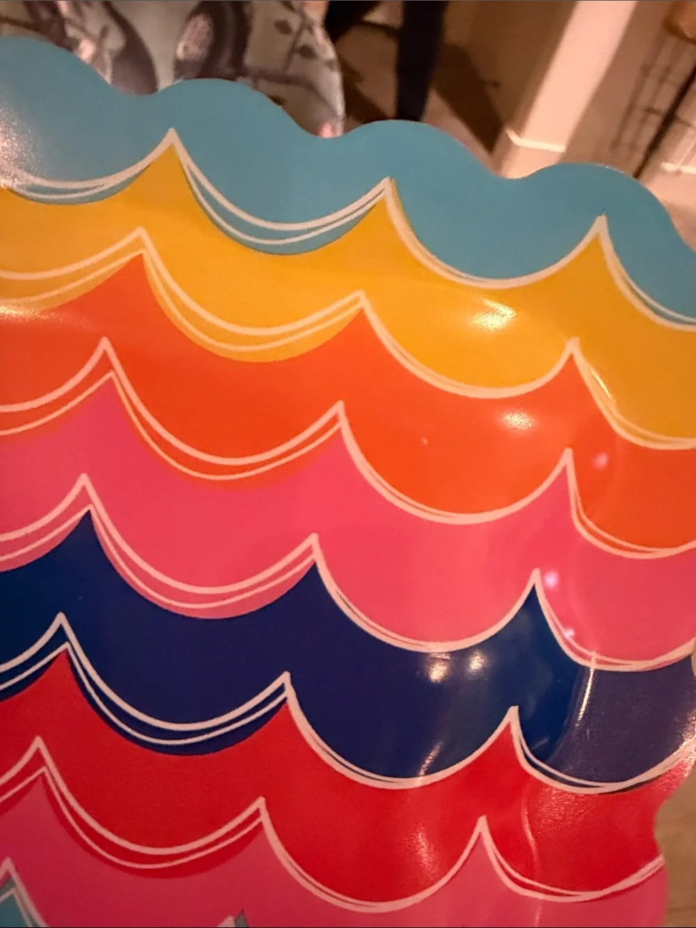 Packed Party Multicolor Scalloped Party Tray - Party Table Decor